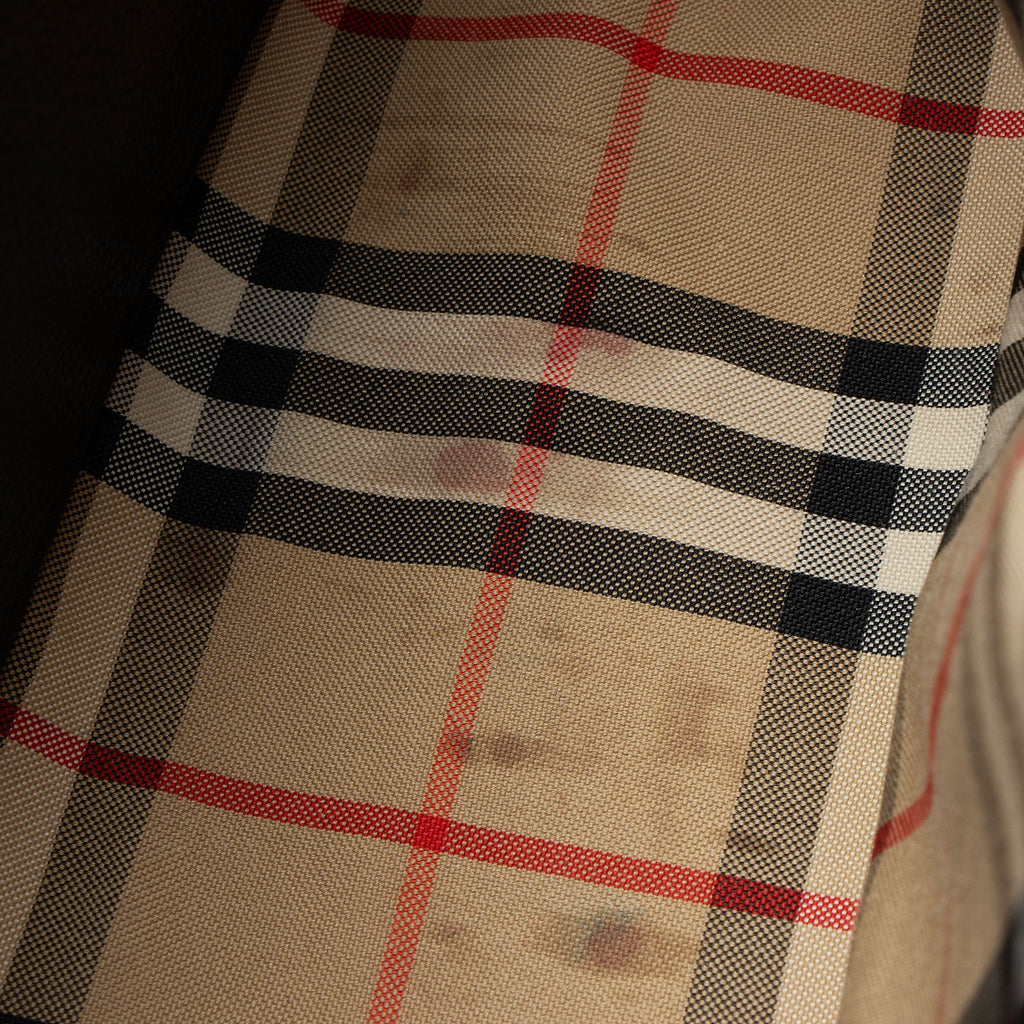 Burberry Calfskin Vintage Check Note Bag