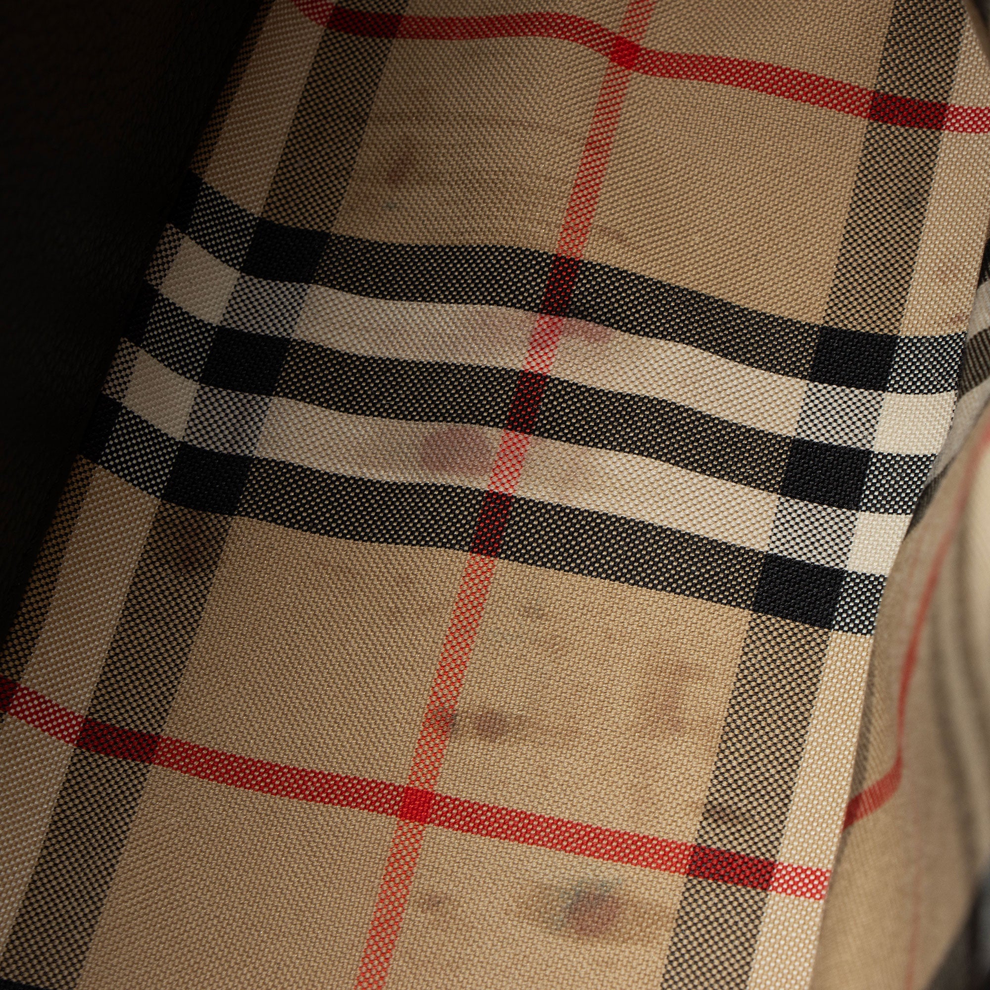 Burberry Calfskin Vintage Check Note Bag