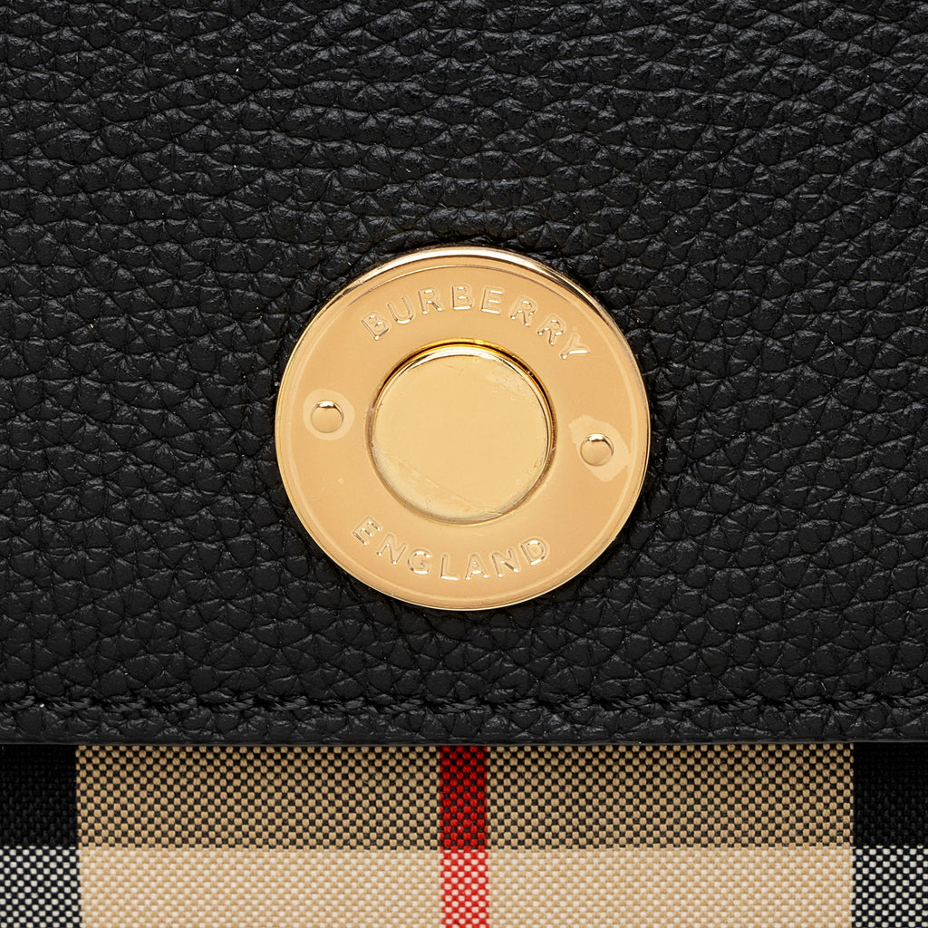 Burberry Calfskin Vintage Check Note Bag
