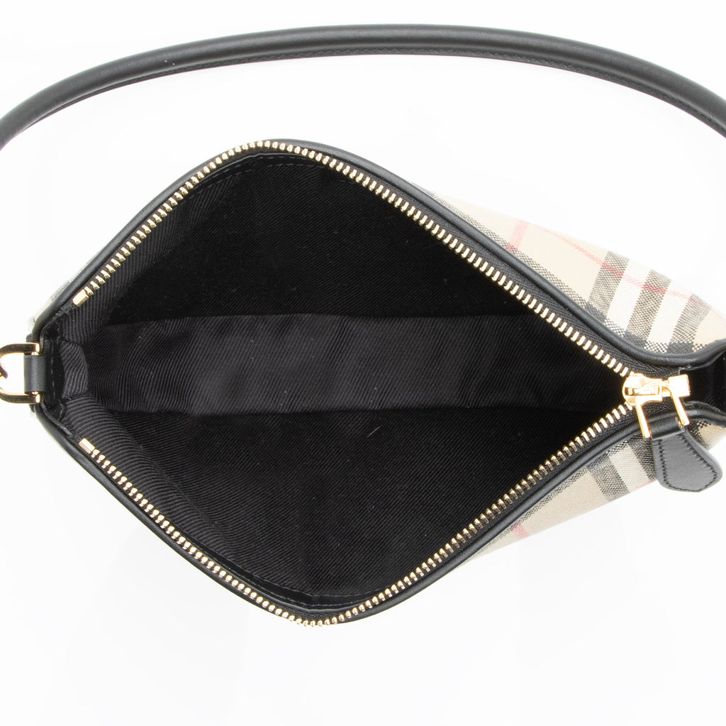 Burberry Calfskin Vintage Check Olympia Pouch (SHF-23490)