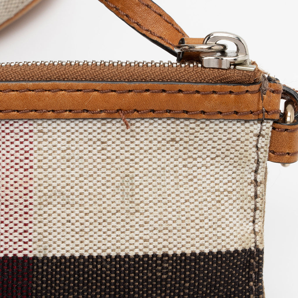 Burberry Canvas Check Ashby Mini Hobo (SHF-NypDEp)