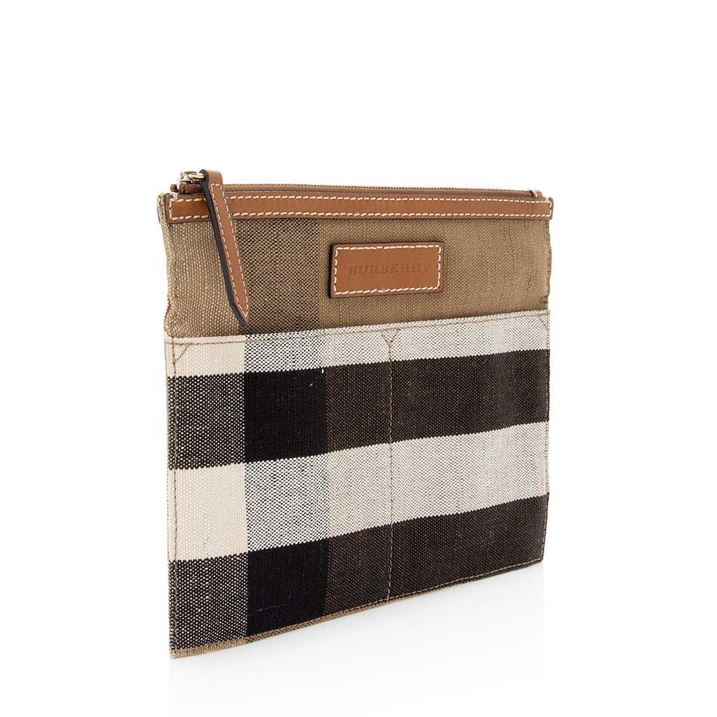 Burberry Canvas Check Pochette (SHF-ejmiF2)