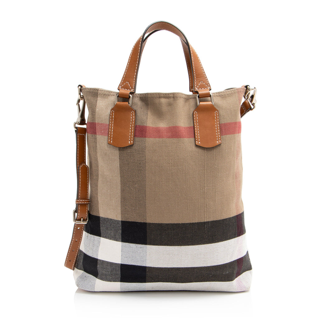 Burberry Canvas Check Tottenham Medium Tote