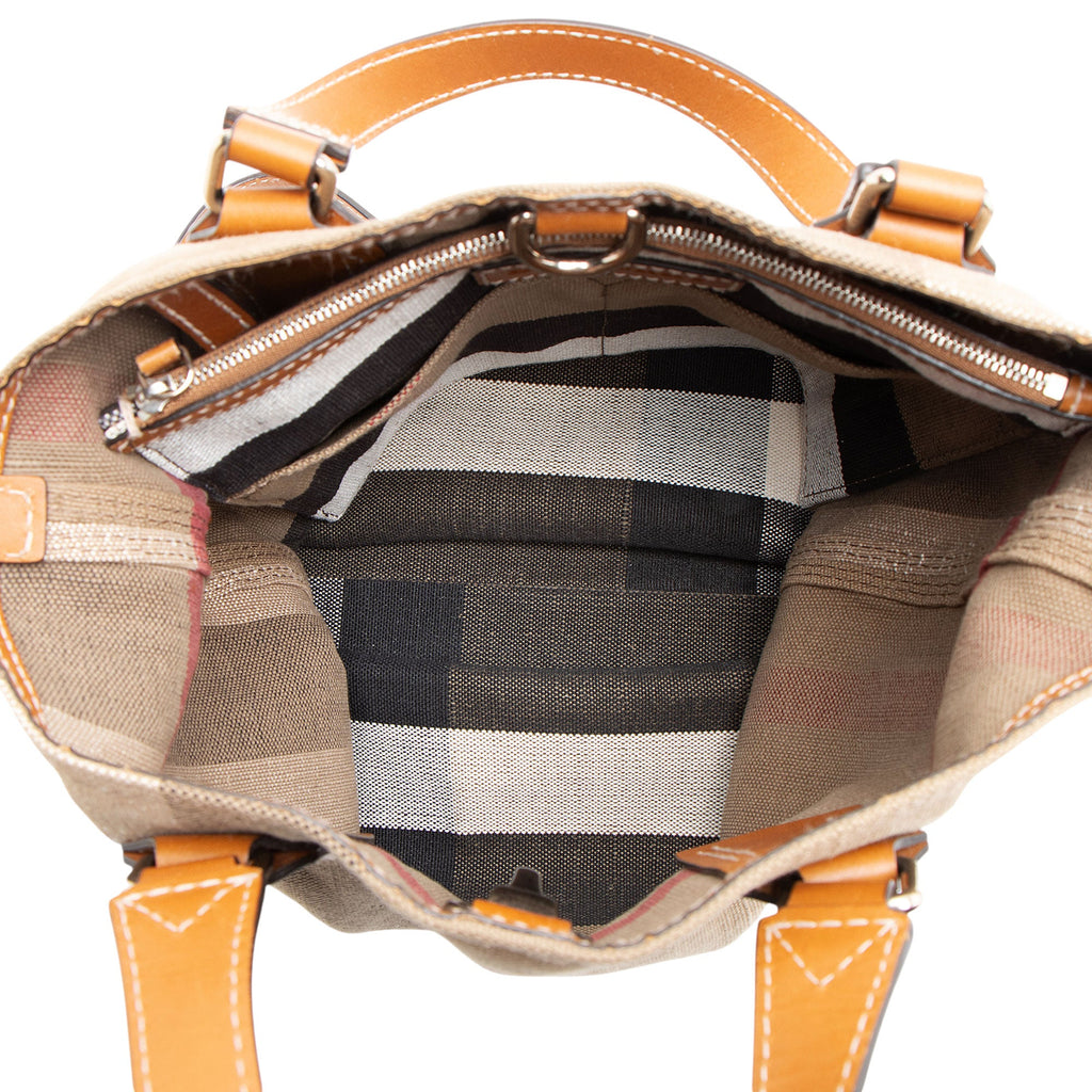 Burberry Canvas Check Tottenham Medium Tote