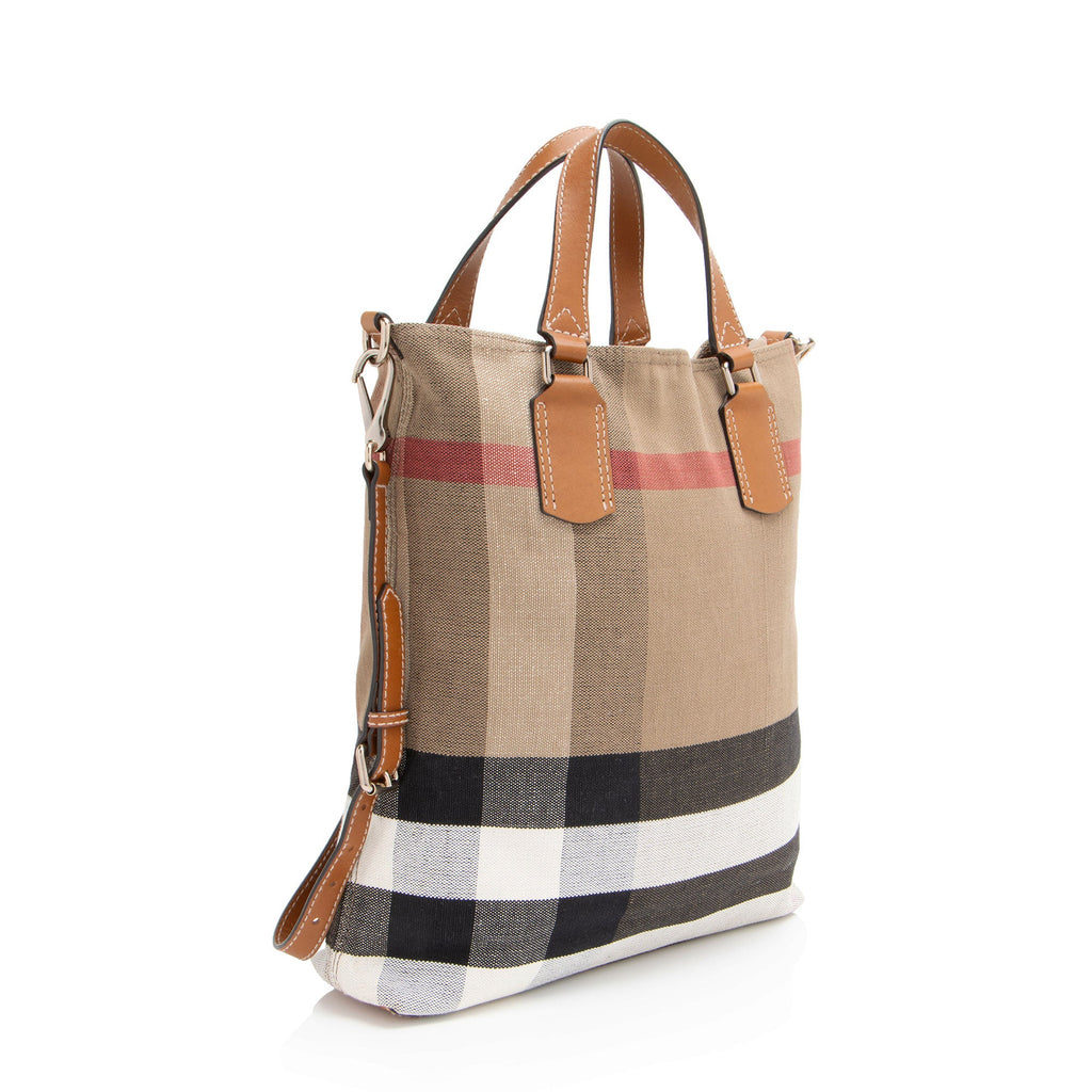 Burberry Canvas Check Tottenham Medium Tote