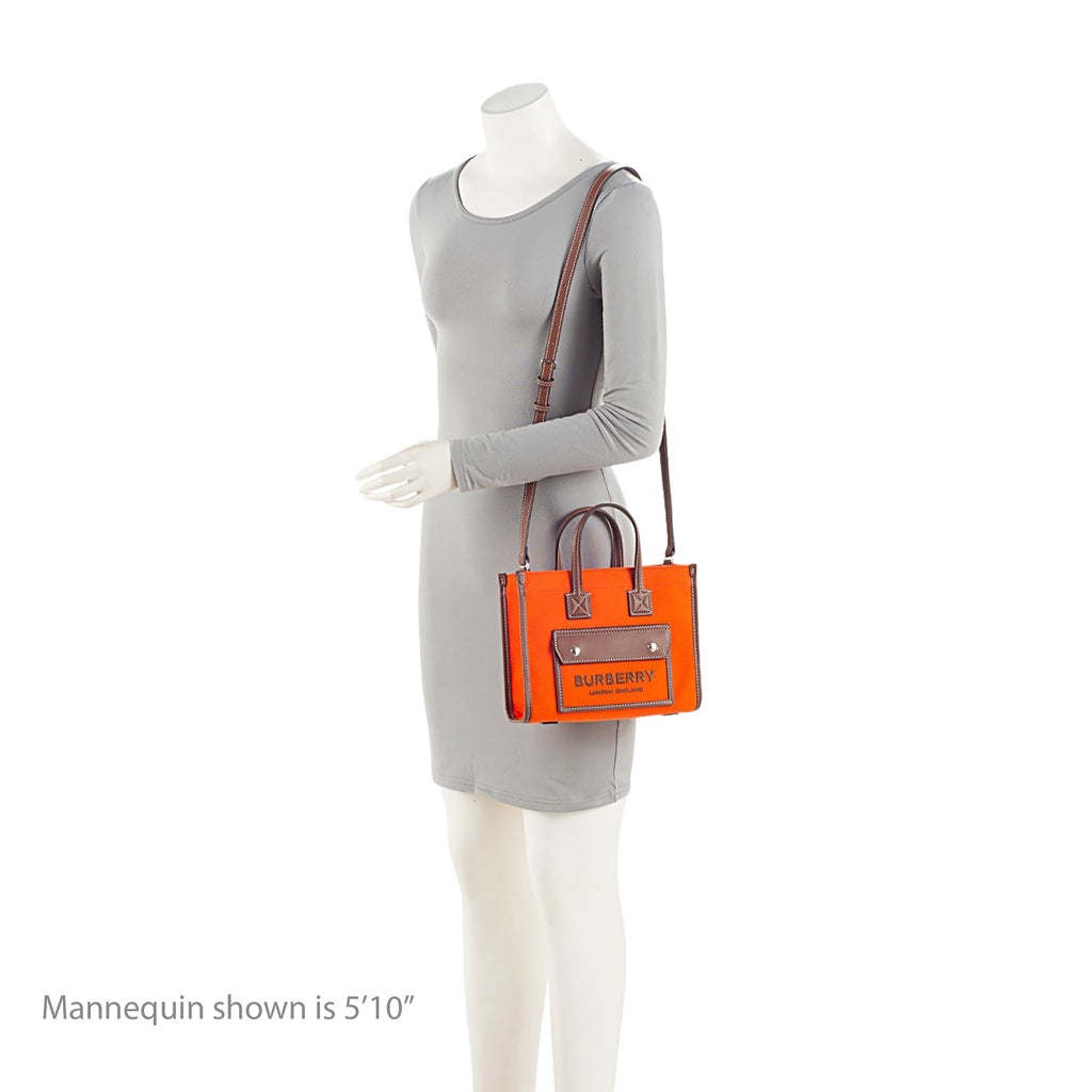 Burberry Canvas Freya Horseferry Mini Tote