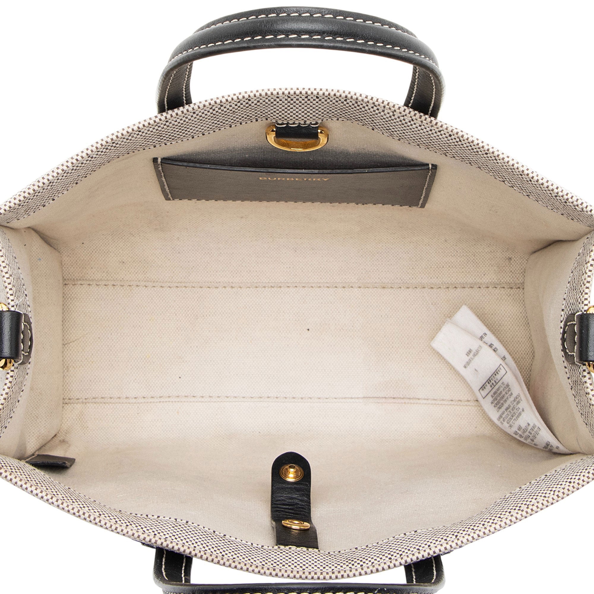 Burberry Canvas Freya Horseferry Mini Tote