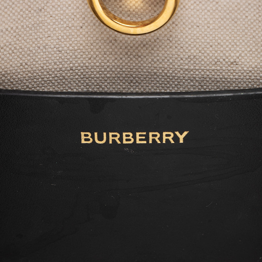 Burberry Canvas Freya Horseferry Mini Tote