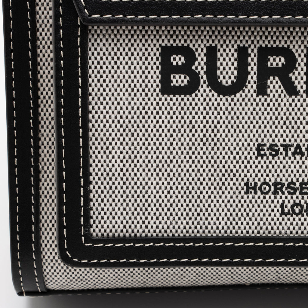 Burberry Canvas Horseferry Mini Pocket Tote (SHF-P7WK3S)