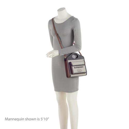 Burberry Canvas Horseferry Mini Pocket Tote (SHF-P7WK3S)
