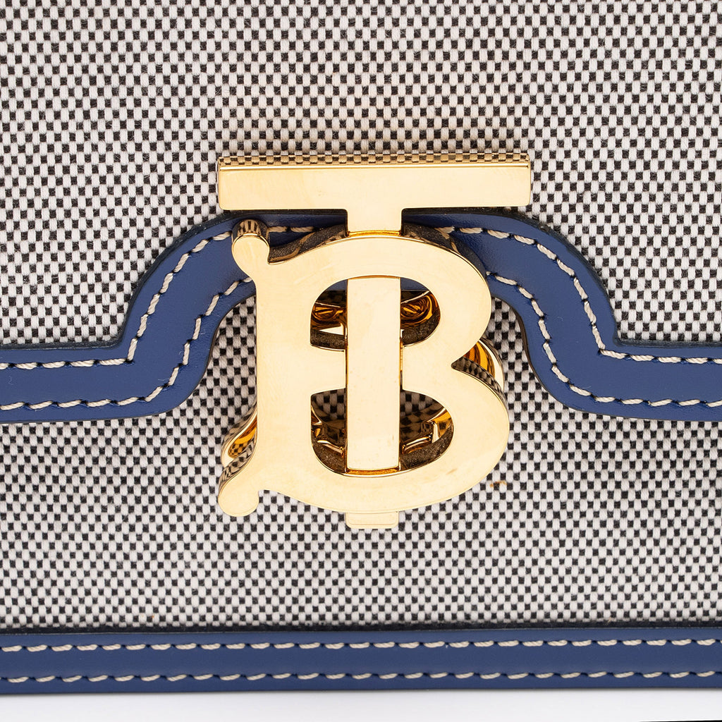 Burberry Linen TB Small Shoulder Bag (SHF-CtCk6R)