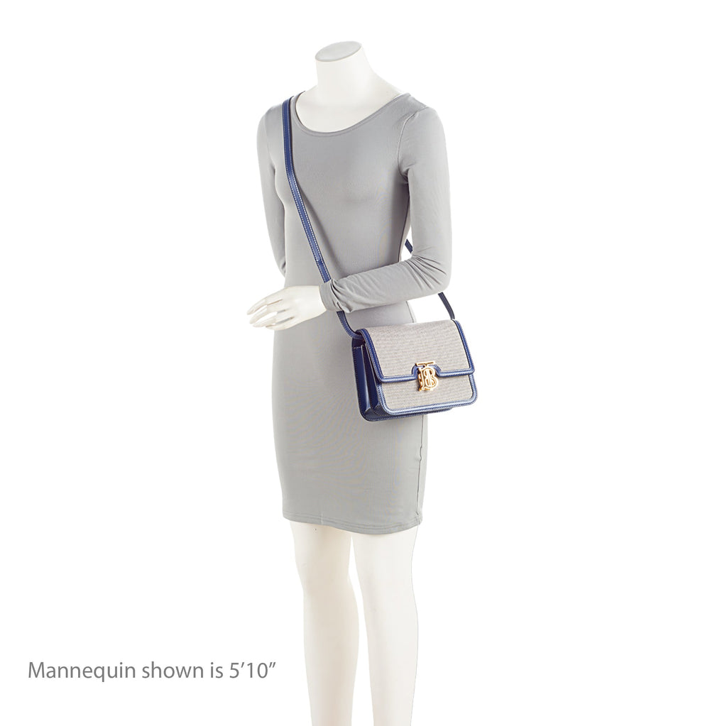 Burberry Linen TB Small Shoulder Bag (SHF-CtCk6R)