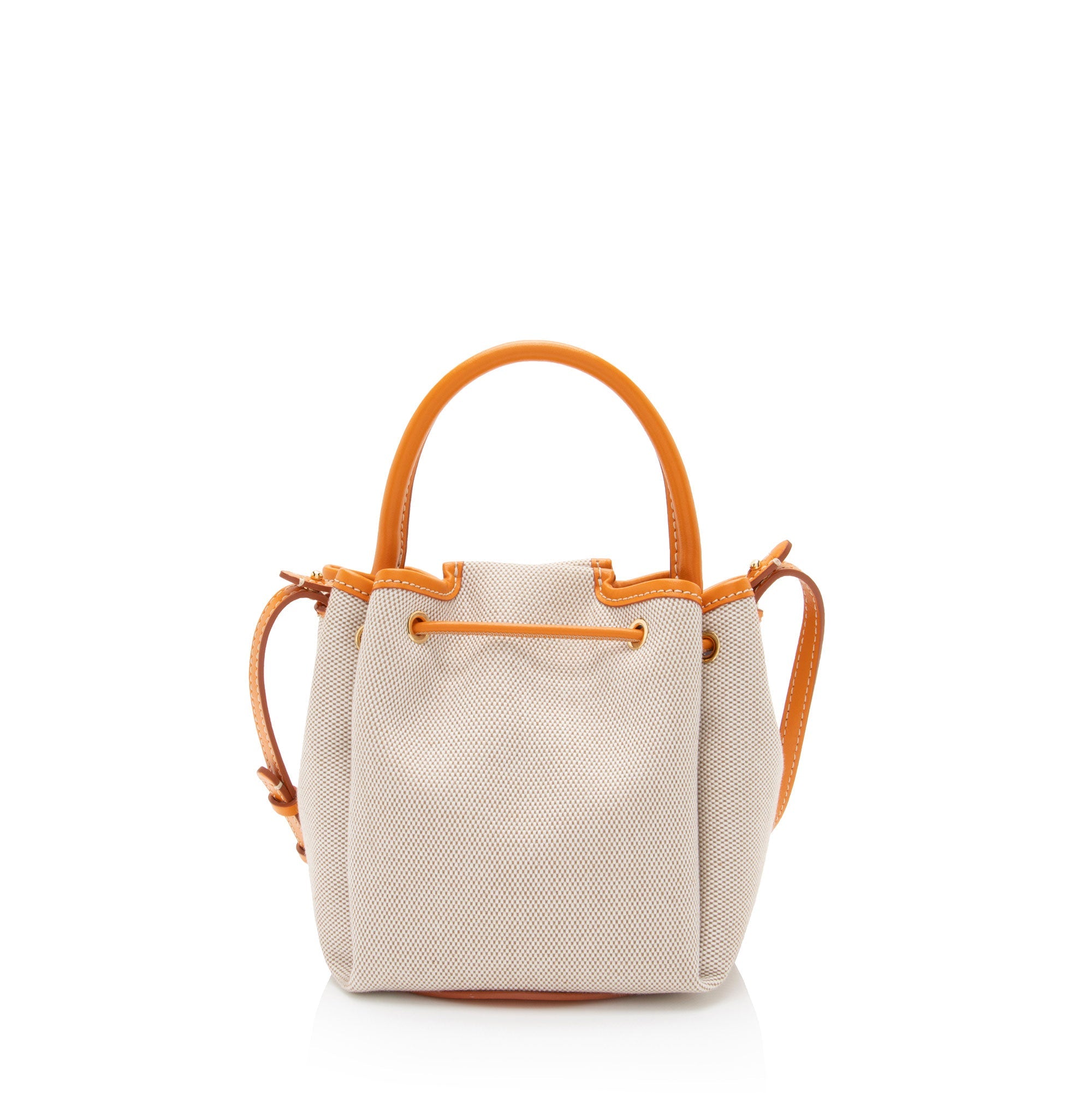 Burberry Canvas TB Drawstring Bucket Bag (SHF-U5ZrIn)