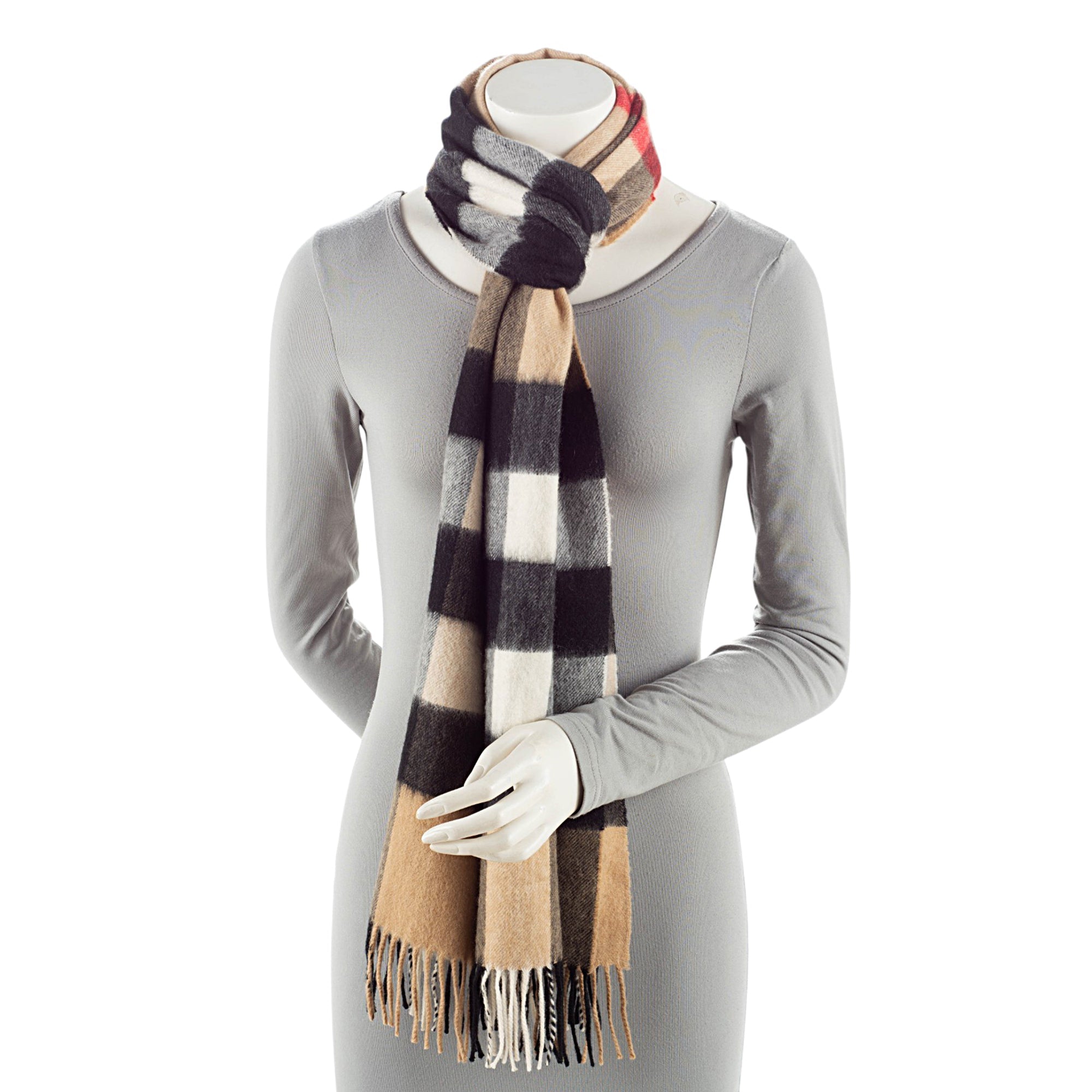 Burberry Cashmere Mega Check Scarf