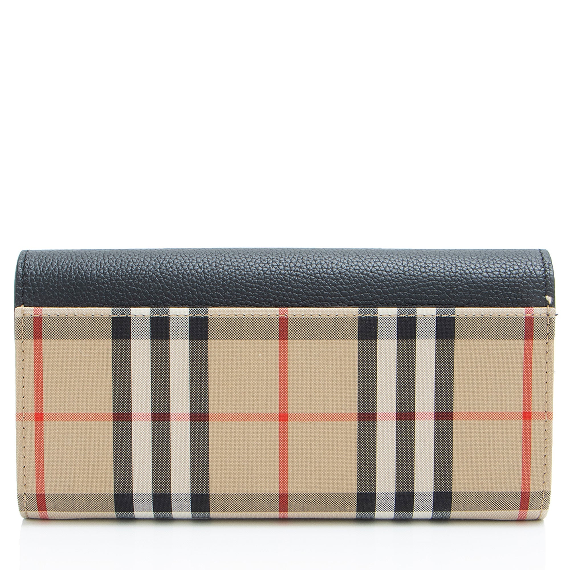 Burberry Check Calfskin Halton Continental Wallet