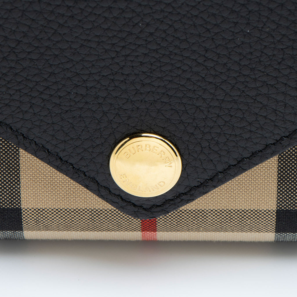 Burberry Check Calfskin Halton Continental Wallet