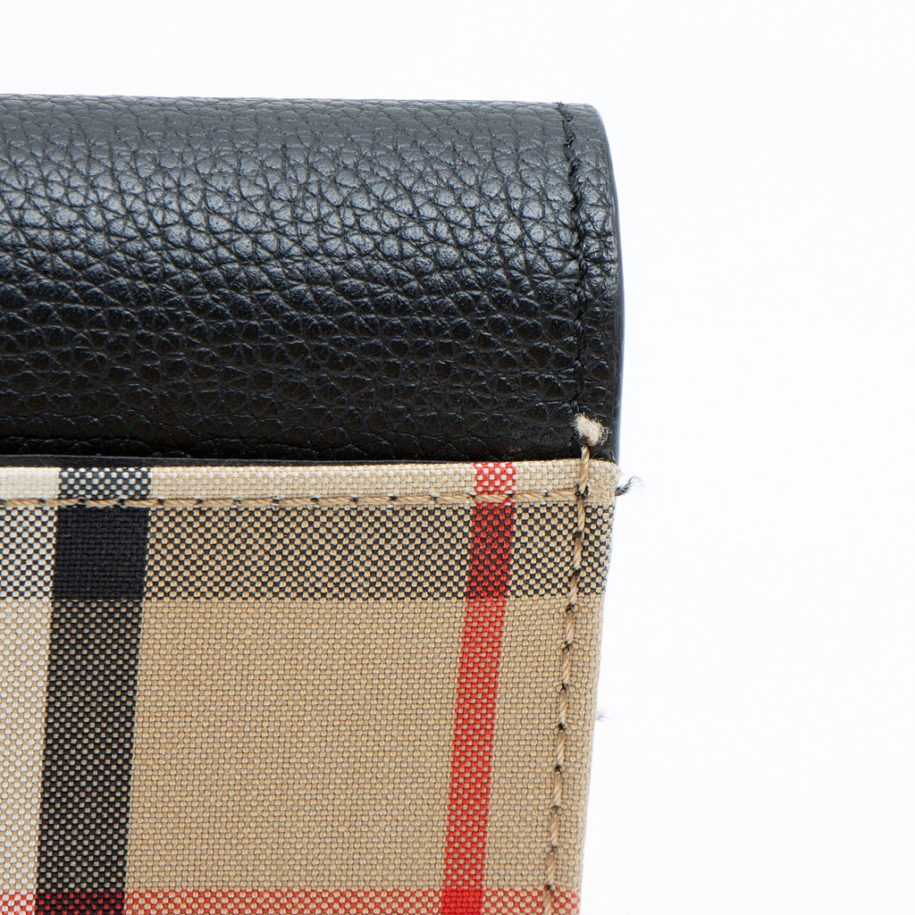 Burberry Check Calfskin Halton Continental Wallet