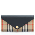 Burberry Check Calfskin Halton Continental Wallet