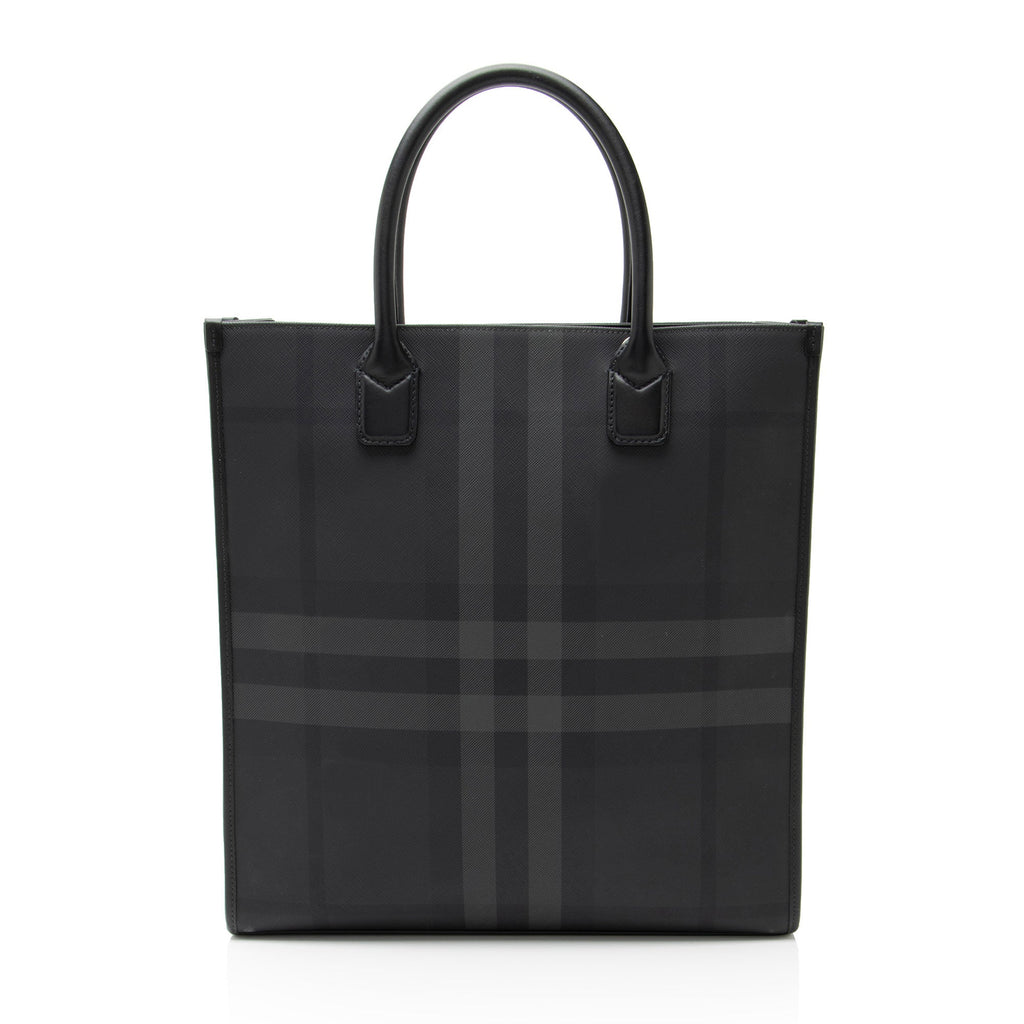 Burberry E-Canvas House Check Slim Denny Tote