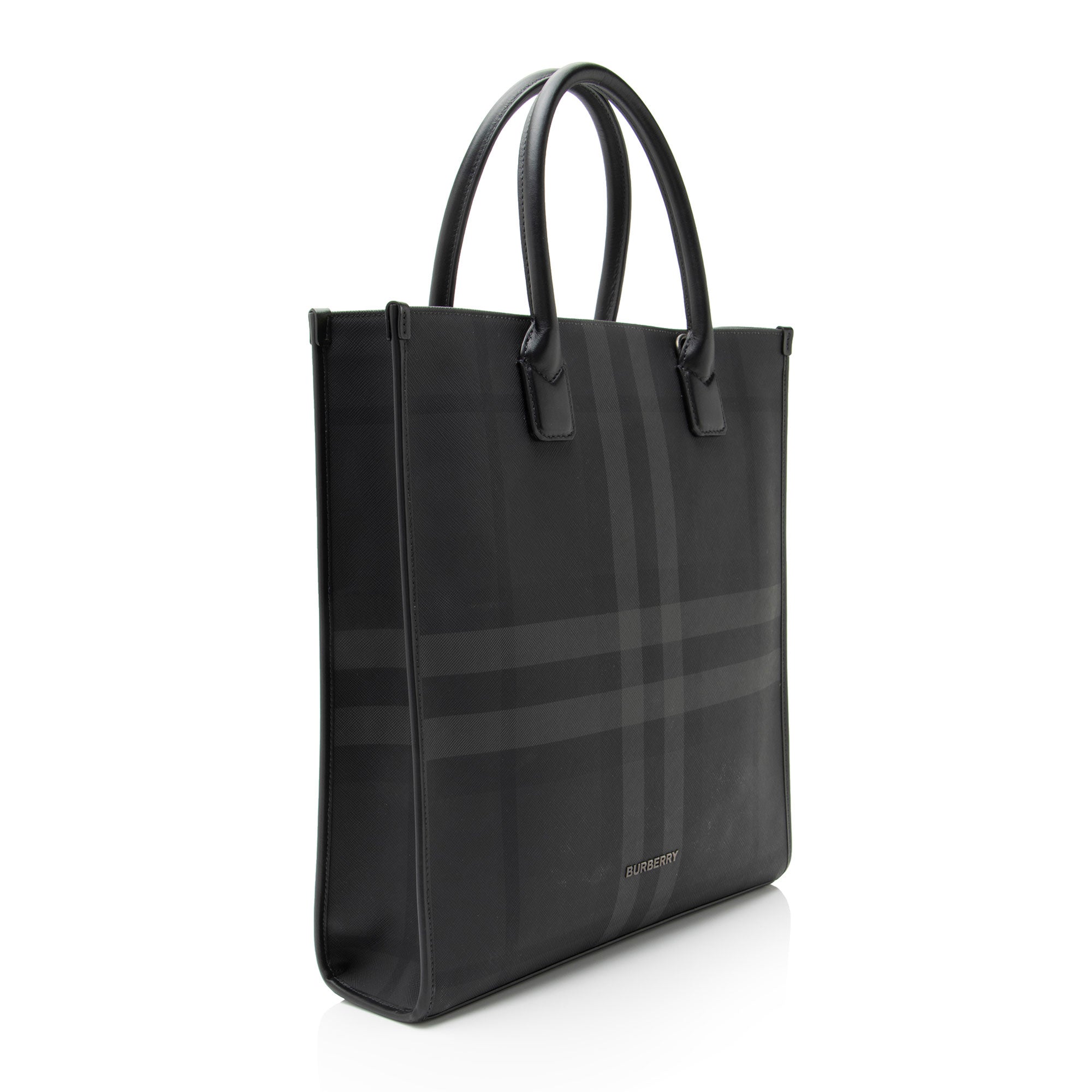 Burberry E-Canvas House Check Slim Denny Tote