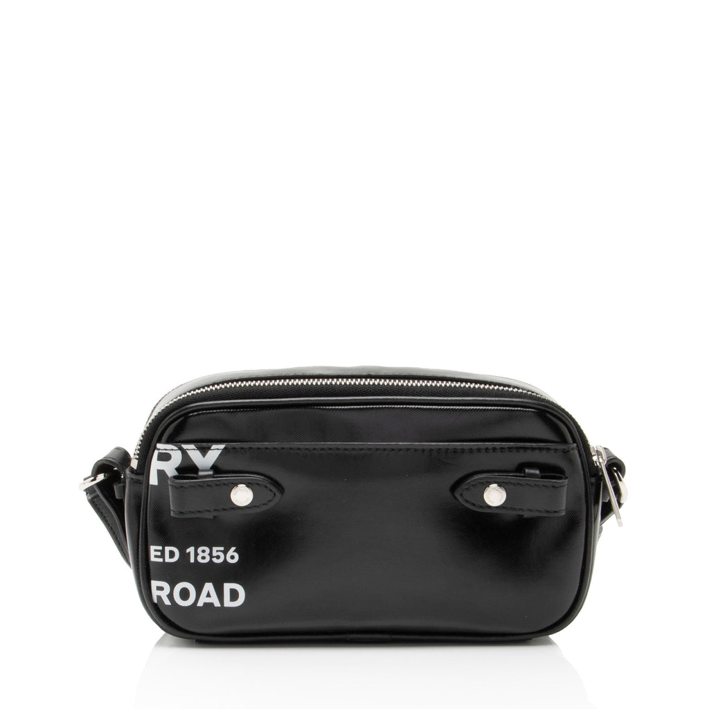 Burberry Coated Canvas Horseferry Print Micro Camera Bag