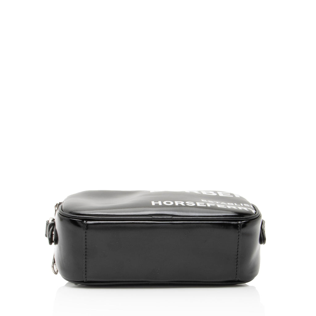 Burberry Coated Canvas Horseferry Print Micro Camera Bag