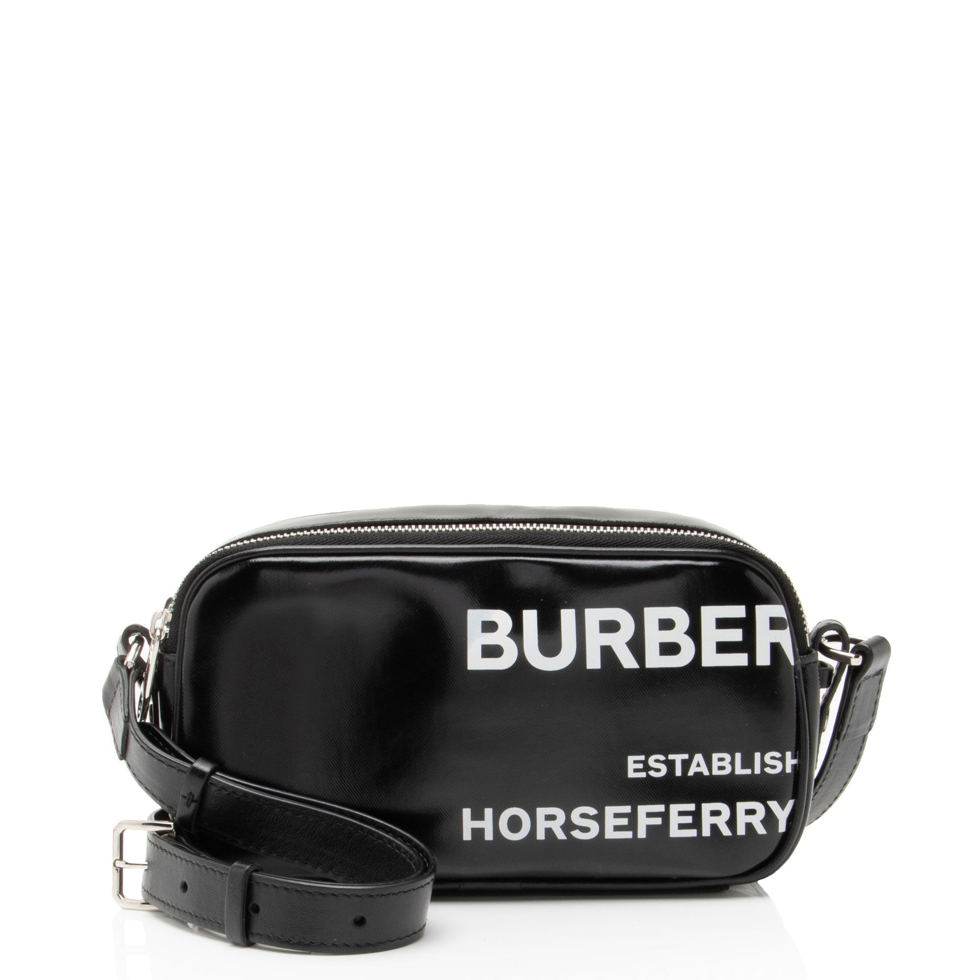 Burberry Coated Canvas Horseferry Print Micro Camera Bag
