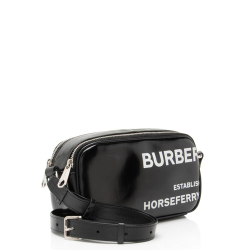 Burberry Coated Canvas Horseferry Print Micro Camera Bag