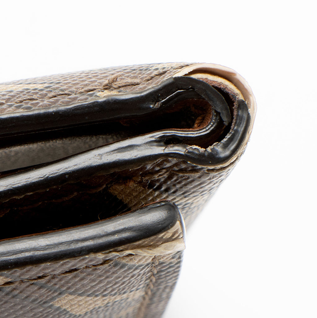 Burberry Coated Canvas T Monogram Trifold Wallet