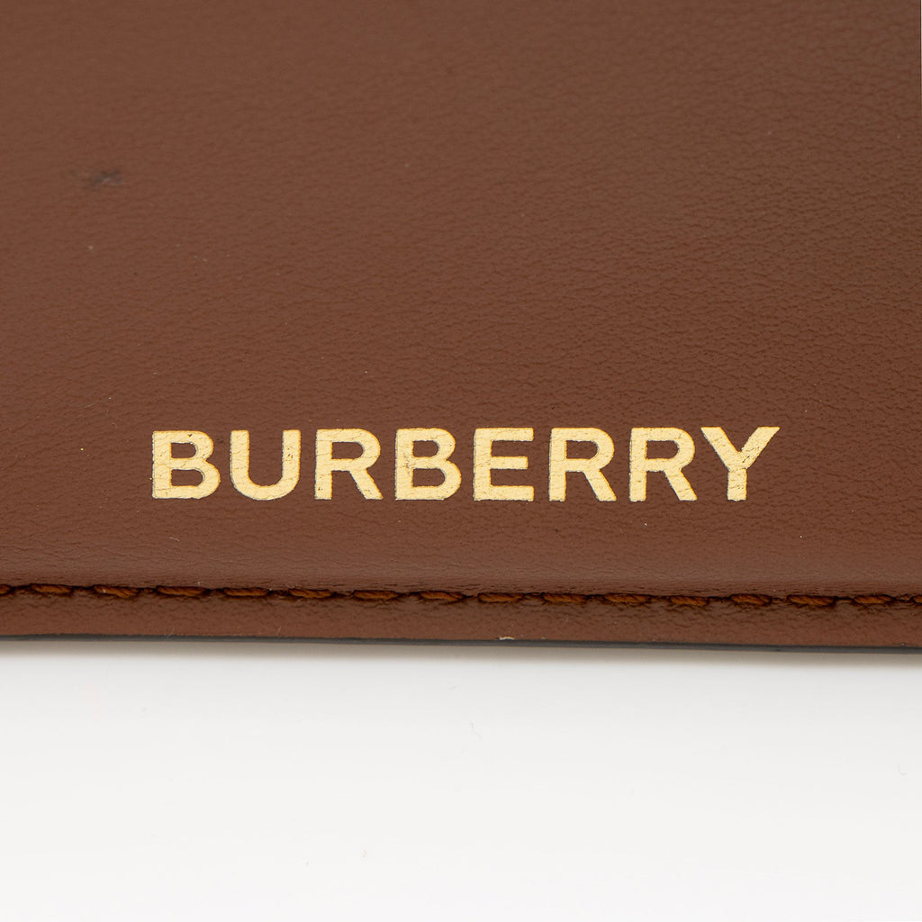 Burberry Coated Canvas T Monogram Trifold Wallet