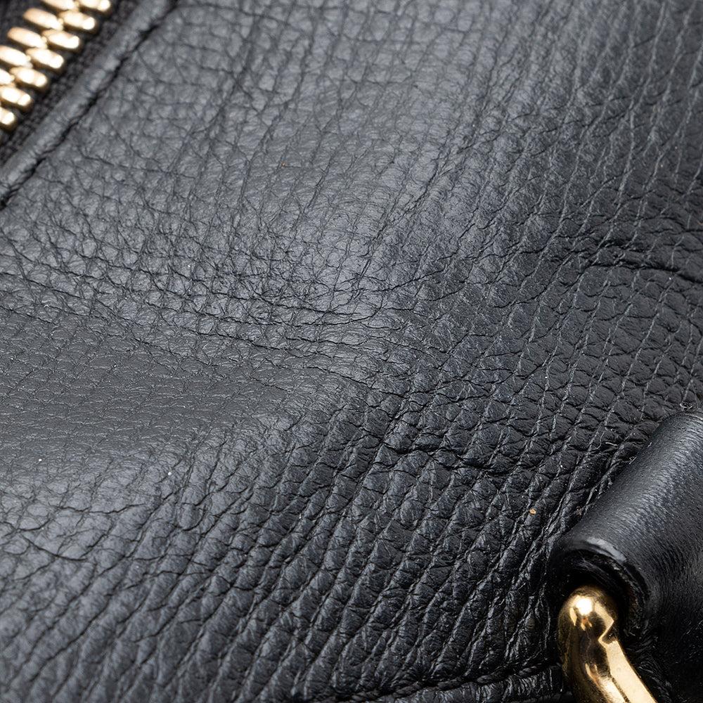 Burberry Leather Alchester Bowling Bag (SHF-19705)