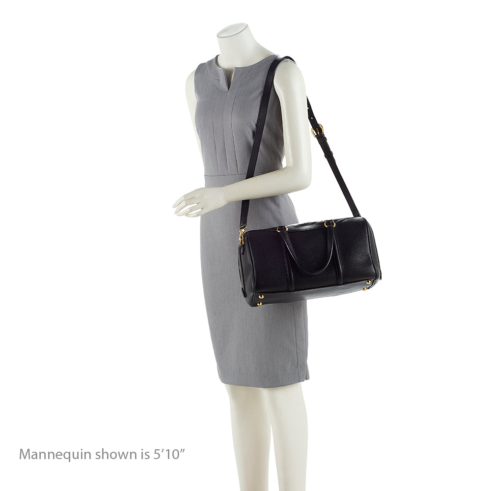 Burberry Leather Alchester Bowling Bag (SHF-19705)