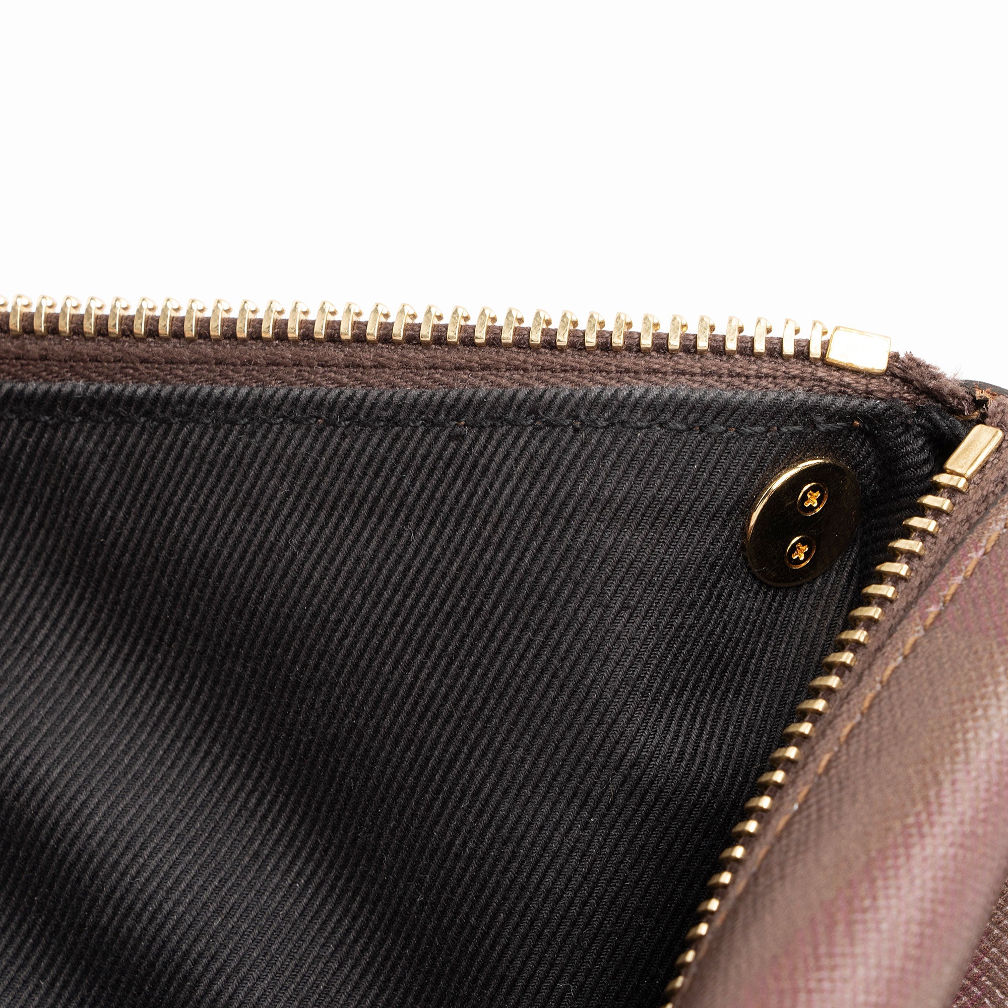 Burberry E-Canvas House Check Medium Bowling Bag (SHF-UWSlxx)