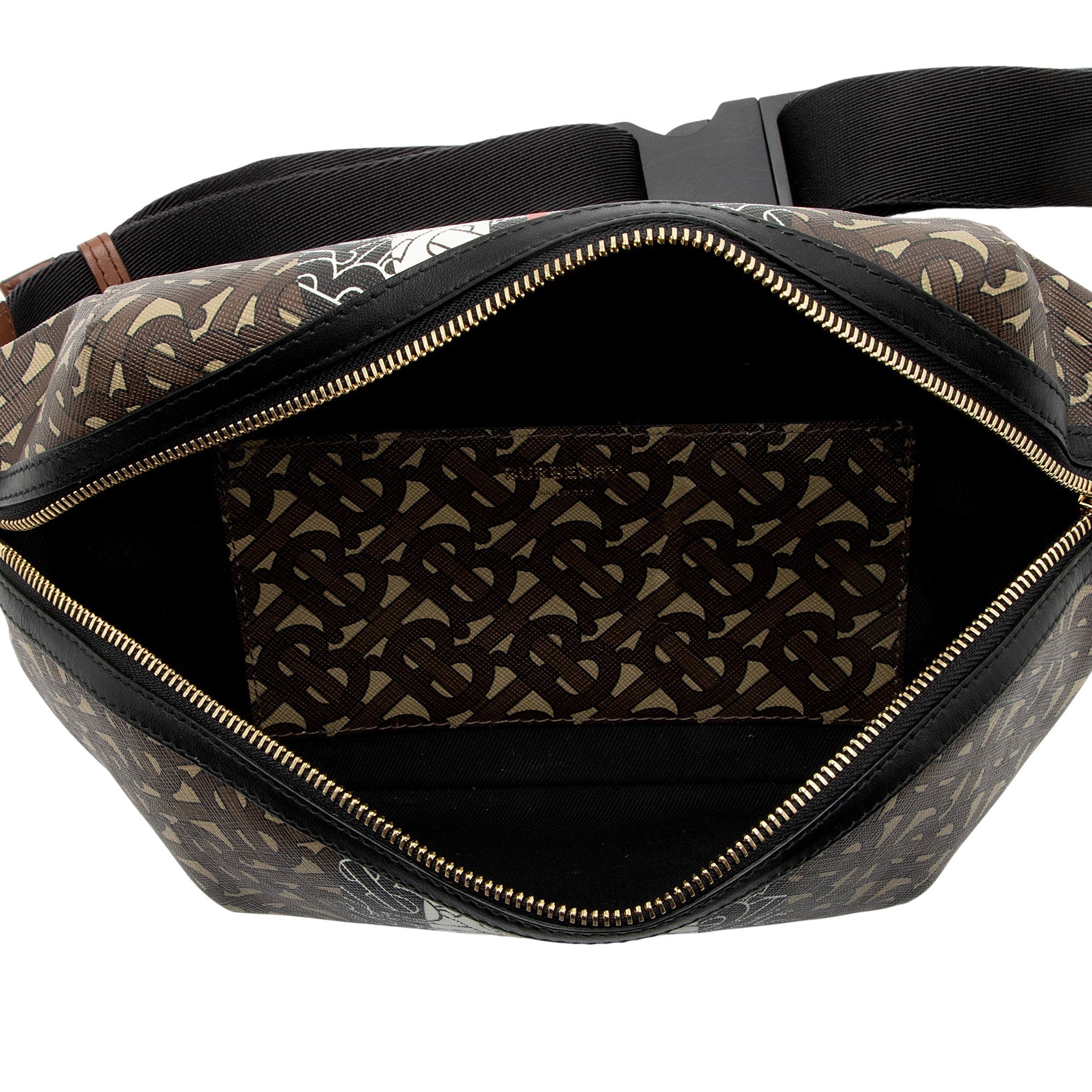 Burberry E-Canvas TB Monogram Stripe Sonny Bum Bag