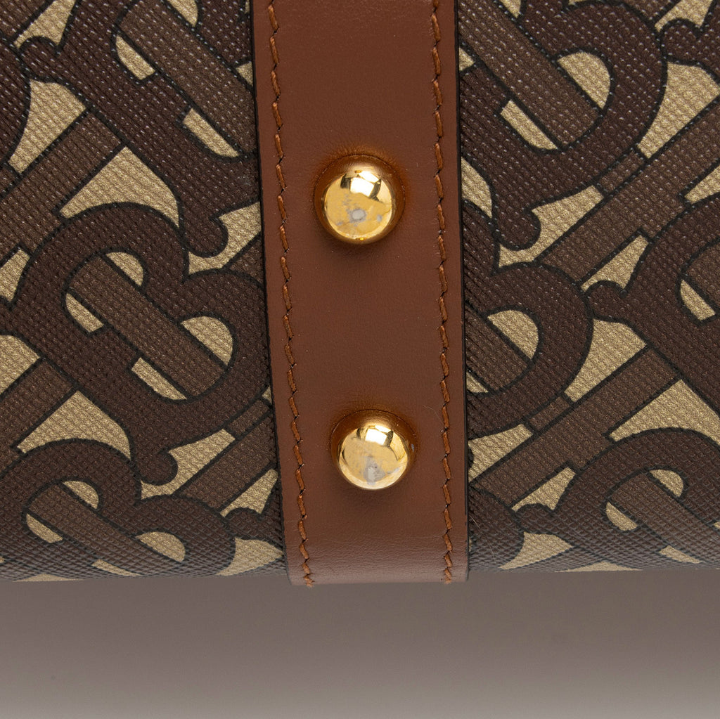 Burberry E-Canvas TB Monogram Studded Book Tote