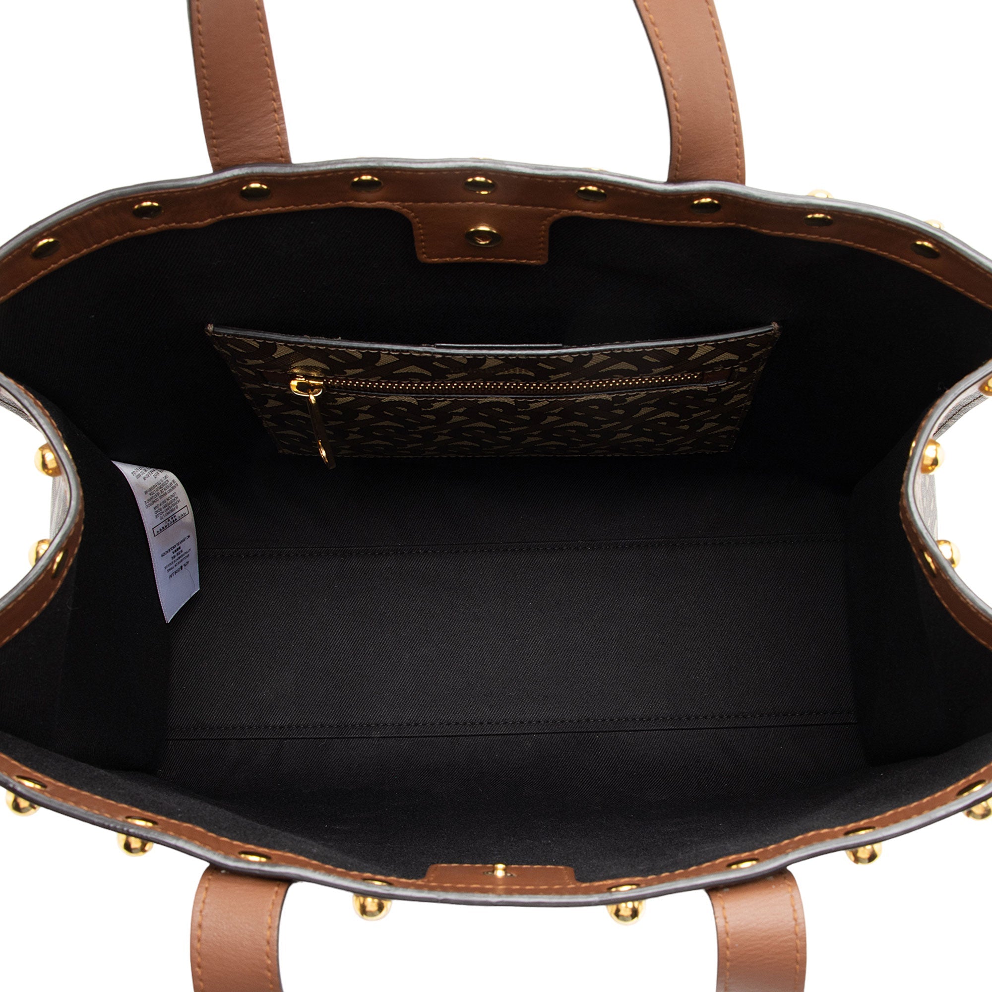 Burberry E-Canvas TB Monogram Studded Book Tote