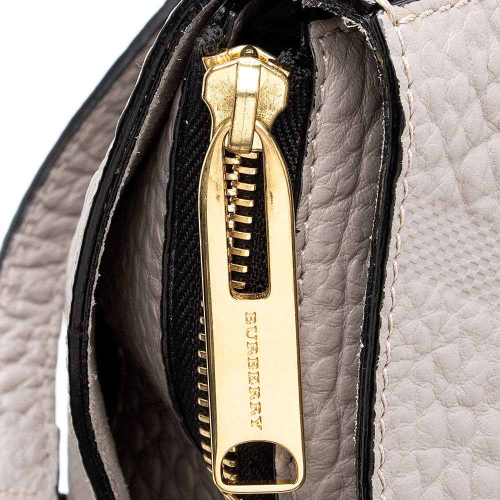Burberry Embossed Check Leather Dewsbury Tote (SHF-19269)