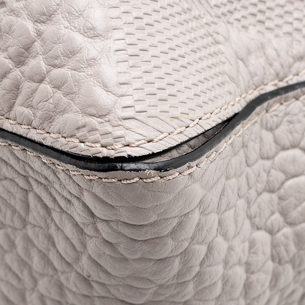Burberry Embossed Check Leather Dewsbury Tote (SHF-19269)