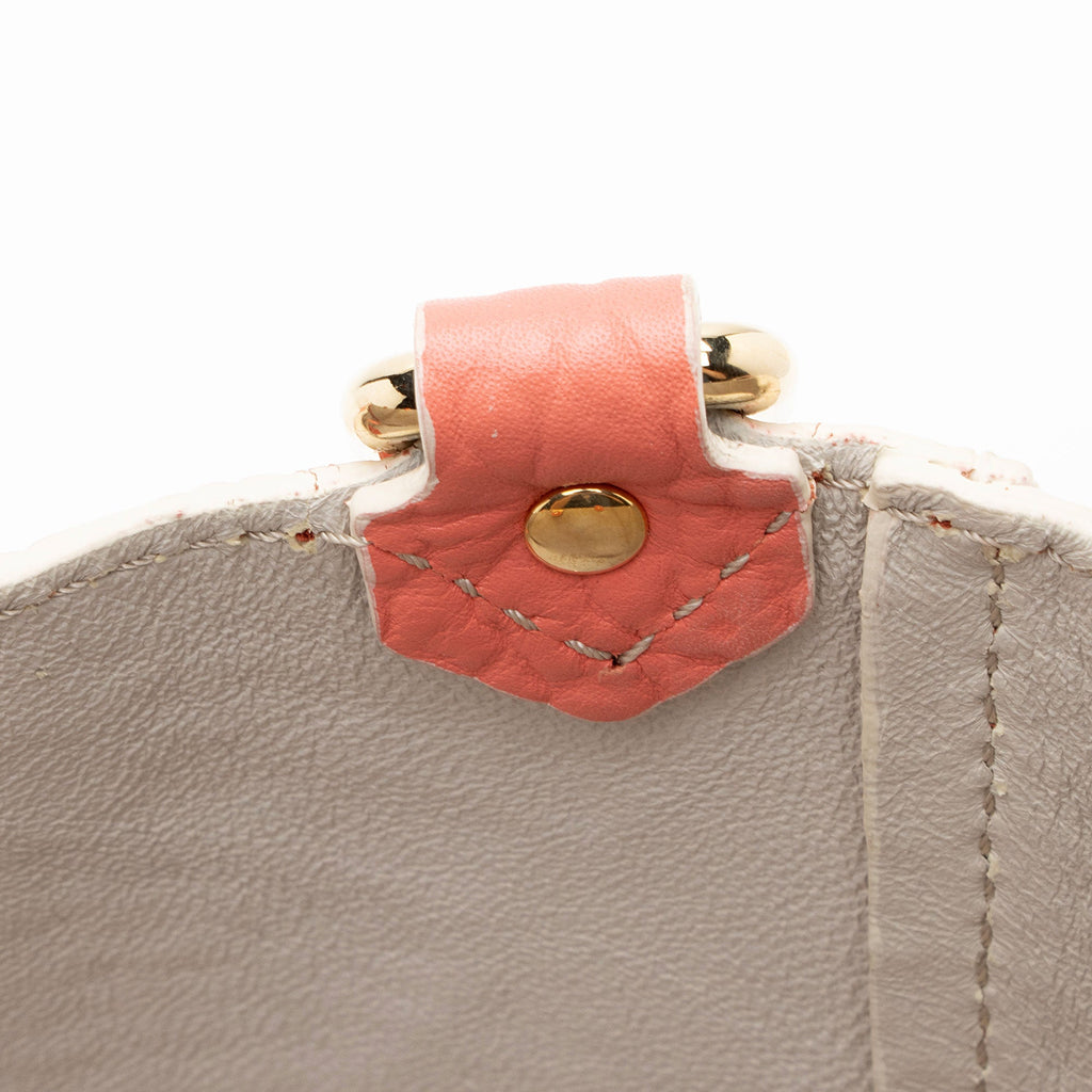 Burberry Embossed Leather Check Canterbury Small Tote