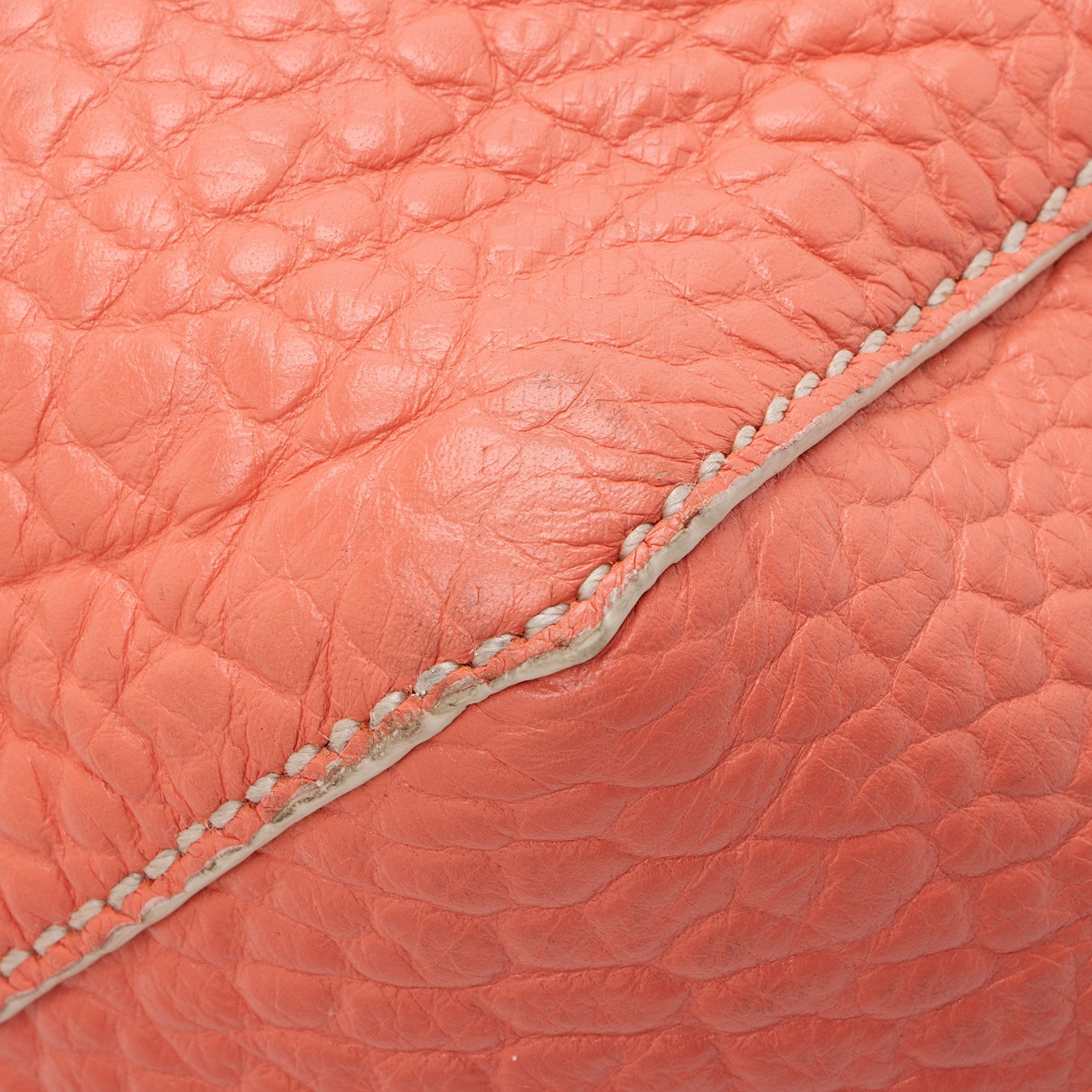 Burberry Embossed Leather Check Canterbury Small Tote