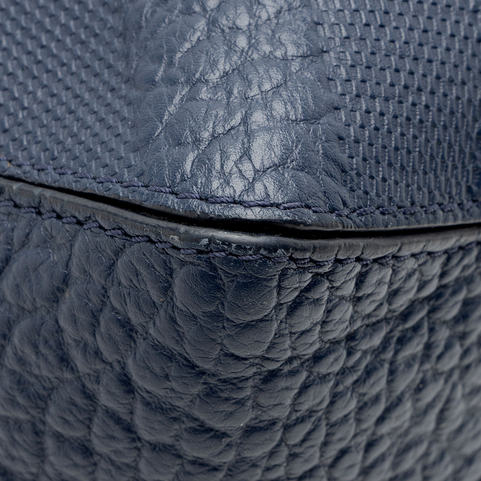 Burberry Embossed Leather Check Dewsbury Tote