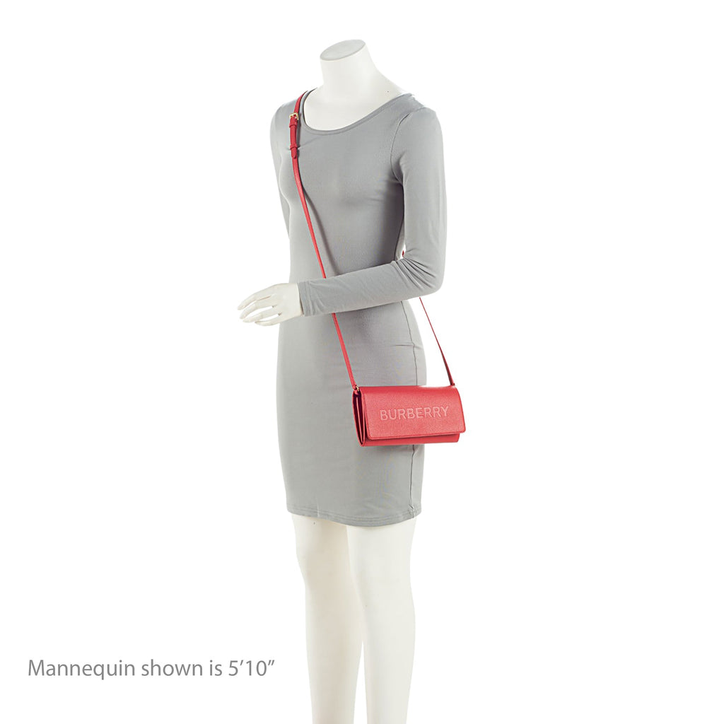Burberry Embossed Leather Henley Crossbody (SHF-p23TH5)