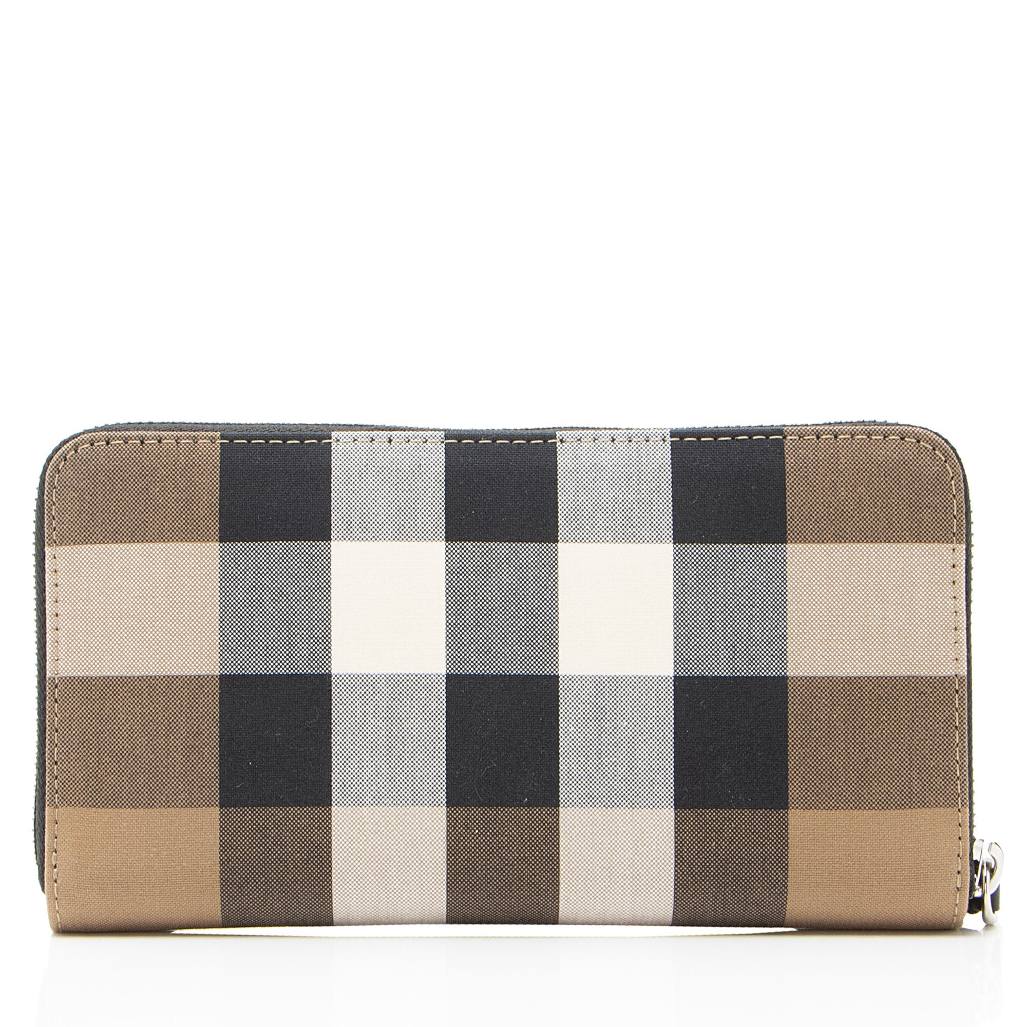 Burberry Exploded Check Zip Around Wallet