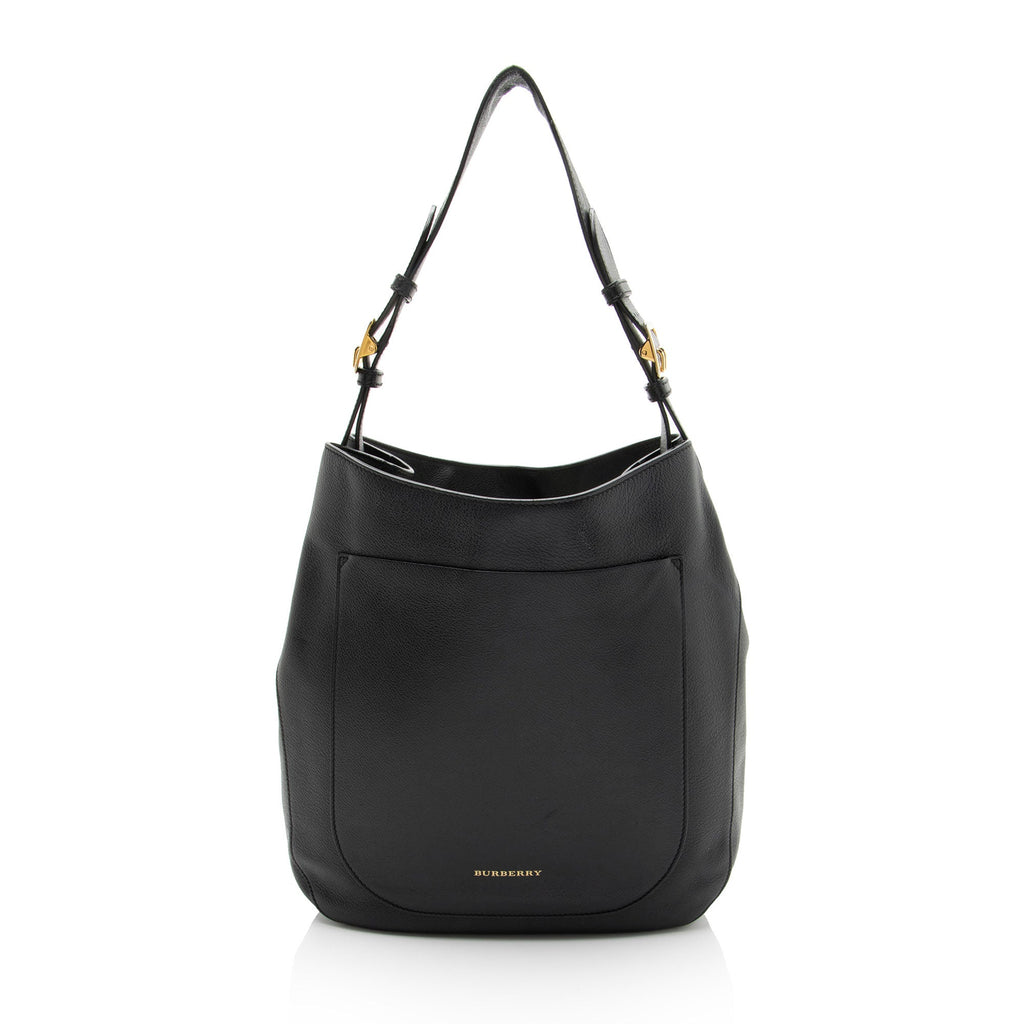 Burberry Grained Leather Elmstone Small Hobo