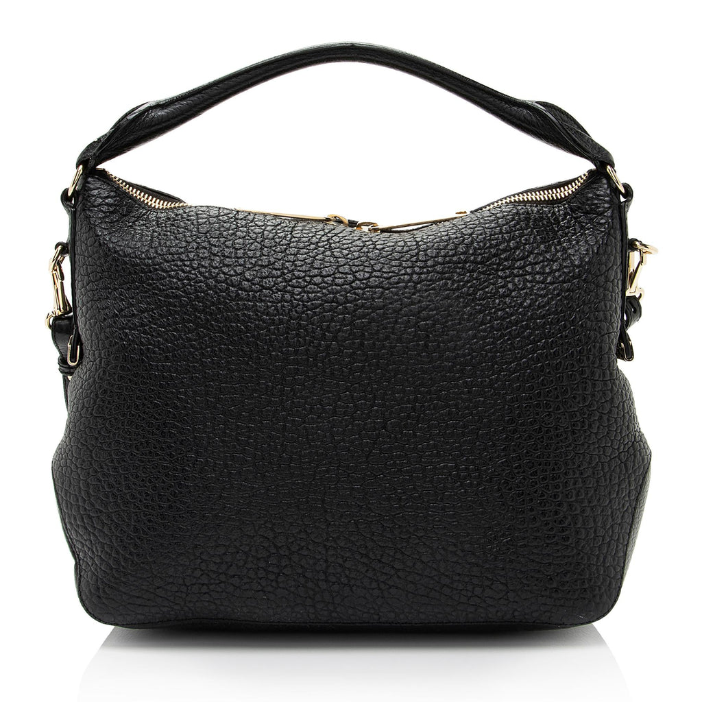 Burberry Grained Leather Ledbury Convertible Hobo (SHF-jy9yzD)