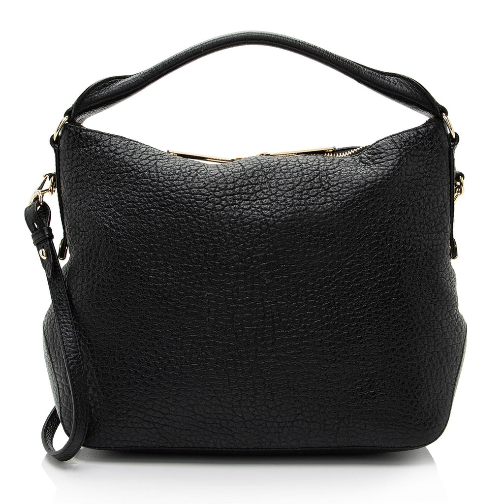 Burberry Grained Leather Ledbury Convertible Hobo (SHF-jy9yzD)