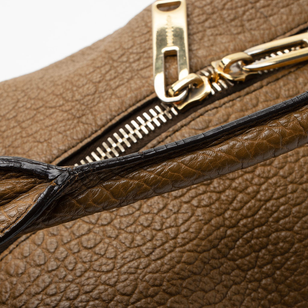 Burberry Grained Leather Ledbury Hobo (SHF-4RlqEs)