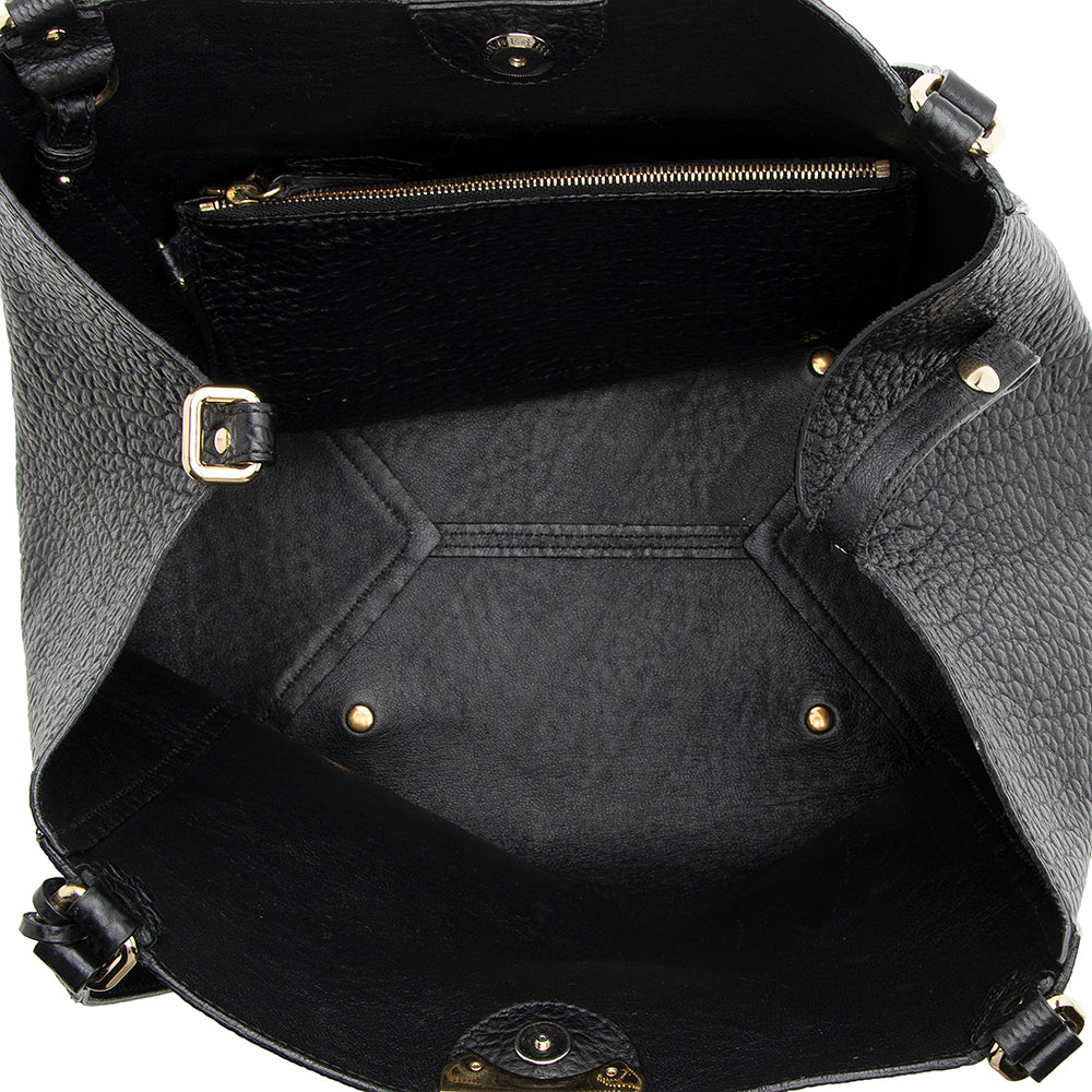 Burberry Grained Leather Tote (SHF-19247)
