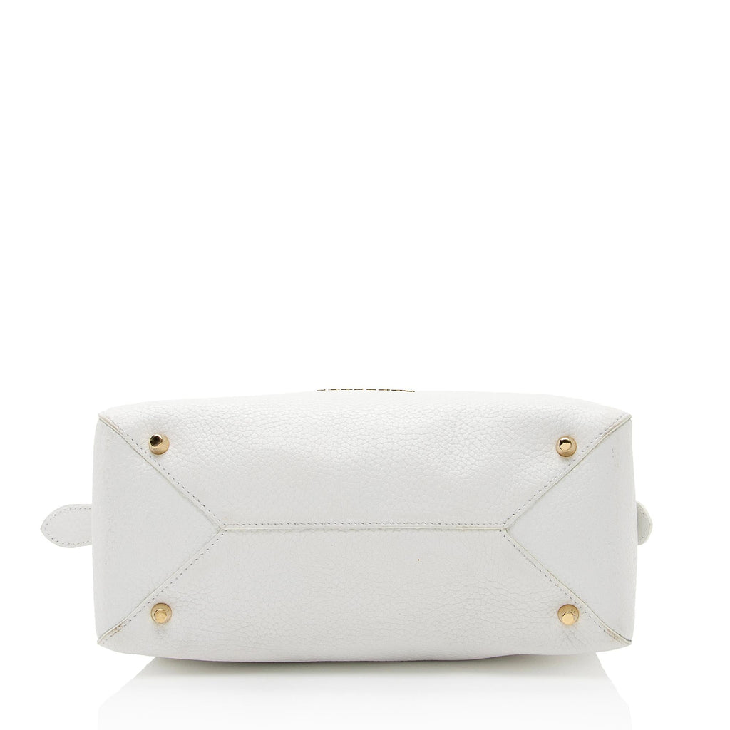 Burberry Grainy Calfskin Greenwood Small Bowling Bag (SHF-l6CAoI)