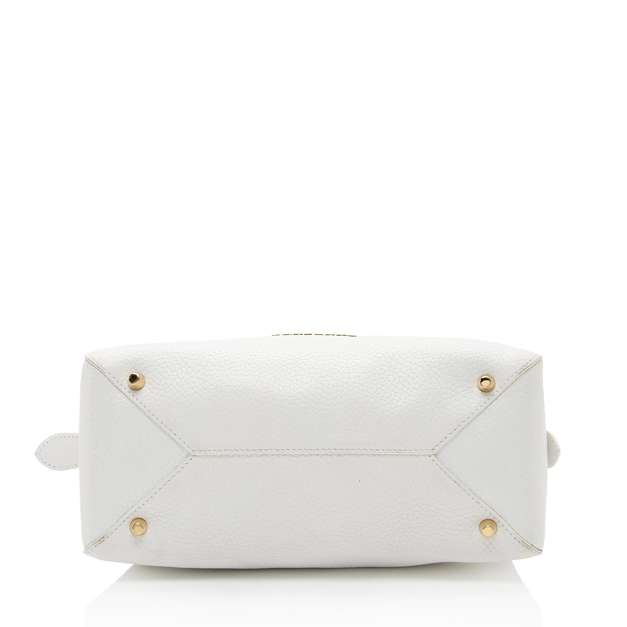 Burberry Grainy Calfskin Greenwood Small Bowling Bag (SHF-l6CAoI)